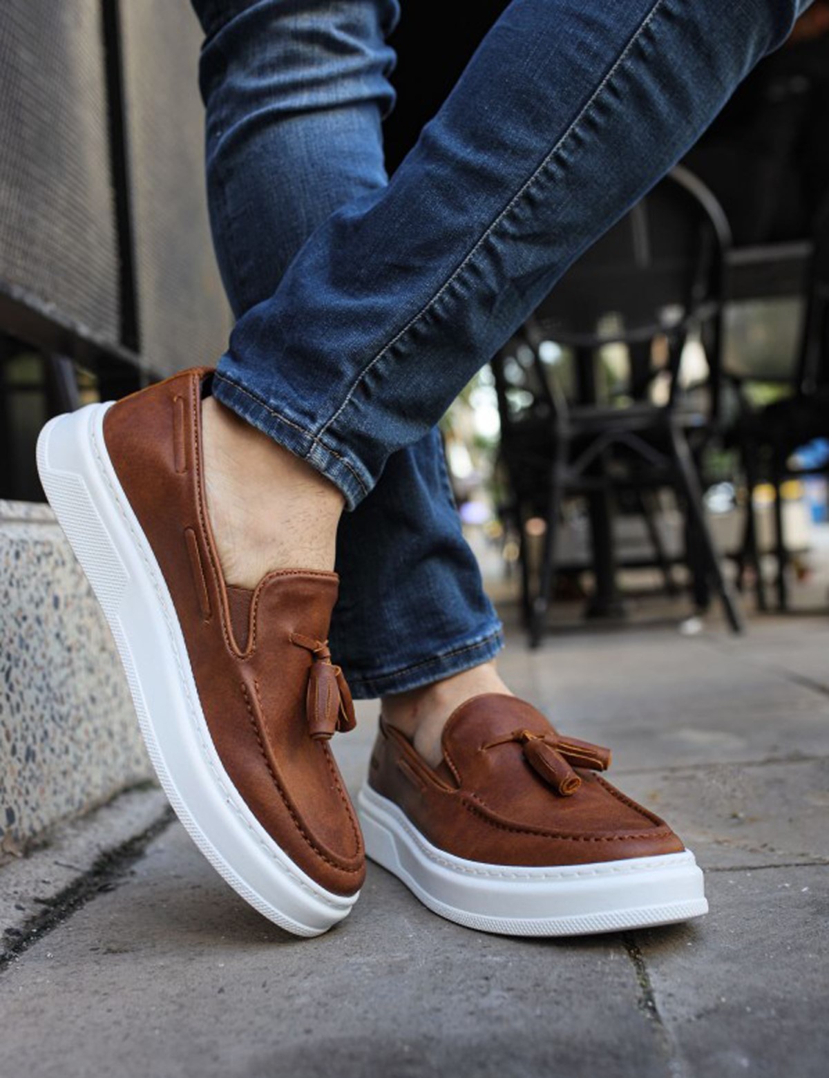 Ανδρικό ταμπά casual παπούτσι δερματίνη CH127T φωτογραφία